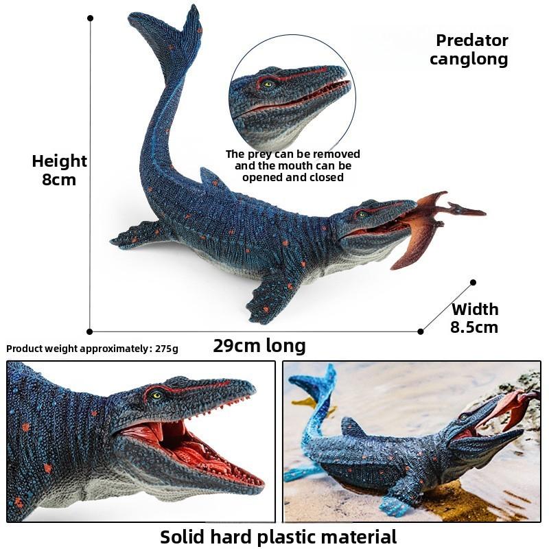Mosasaurus Dinosaur Model Toy With Moving Jaw For Kids Educational Playroom Gift