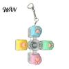 Tactile Clicker Toy LED Light-up Keyboard Fidget Spinner Decompression Button Finger 2/3/4/5/6-Keys Keychain Stress Relief Desk Sensory