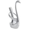 Kitchen Spoons with Swan Shape Rack Innovative Stainless Steel Cutlery Tableware Kit