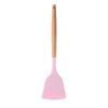 Cooking Spatula Non-demable Anti-slip Silent Stir-Fry Heat Resistance Silicone Extended Wooden Handle Frying Spatula Kitchen