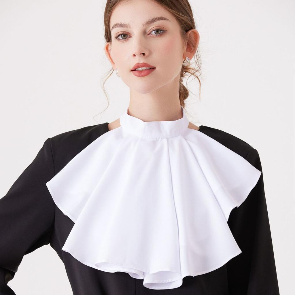 Solid Color Shirt Detachable Collar for Womens False Collar Casual Fake Collar Lapel Detachable Half Shirt Blouse Dickey