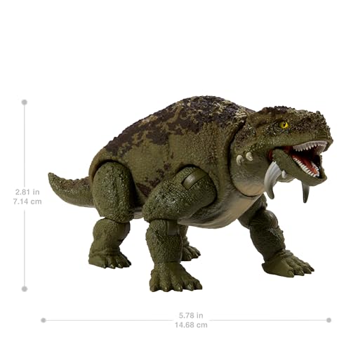 Mattel JURASSIC WORLD Hammond Collection Scutosaurus Children's Figure Dinosaur Toy Moving Large Total Length: Approx. 14cm Ages 8 and Up Green JDJ08