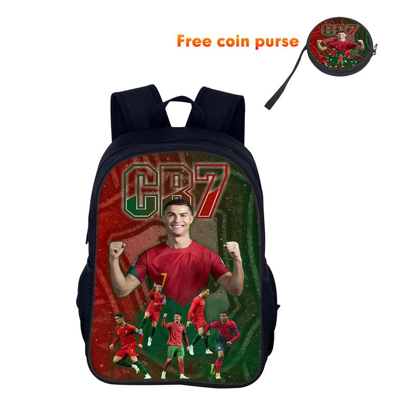 Школьный рюкзак Ronaldo Сумка Спортивная школьная сумка CR Рюкзак Mochila Футбольная звезда Школьный рюкзак для мальчиков девочек Лучший подарок