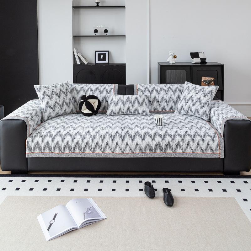 New Four-Season Universal Sofa Cushion Straight Row Non-Slip Machine Washable Non-Slip Fabric Sofa Cover Cover Cloth Seat Cushion