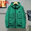 Spring Autumn Extra Large Workwear Men's Plus Size Coat Windproof Tidal Windbreaker Hooded Pocket Jacket 190kg 12xl