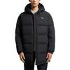 Anta FW22 Сплошной цвет с принтом логотипа, длинный пуховик на молнии с капюшоном, мужская верхняя одежда, черный 952247976-2