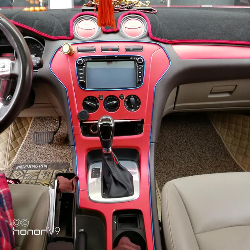 Для Ford Mondeo MK3/4 2007-2013 Внутренняя центральная панель управления Ручка двери Наклейки из углеродного волокна Декали Стайлинг автомобиля Аксессуары