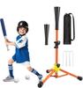 Детская стойка для отбивания мяча, 52-80 см, бесступенчатая, для бейсбола, тренировок, отбивания, софтбола и юношеского бейсбола, регулируемая высота, портативная сумка для хранения,
