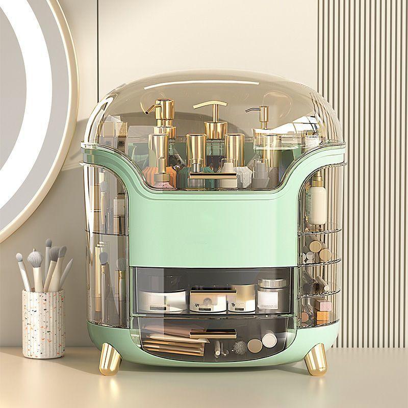 Ящик для хранения косметики Настольный комод Финишная маска Губная помада Кисть для макияжа Ящик Полка Пыленепроницаемая