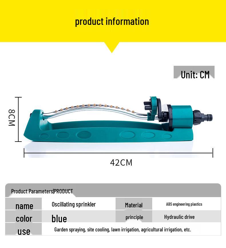 Automatic Oscillating Sprinkler for Lawn, Garden & Agriculture