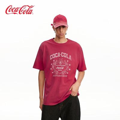 Футболка с коротким рукавом Coca-Cola, состаренная, винтажная, с градиентом