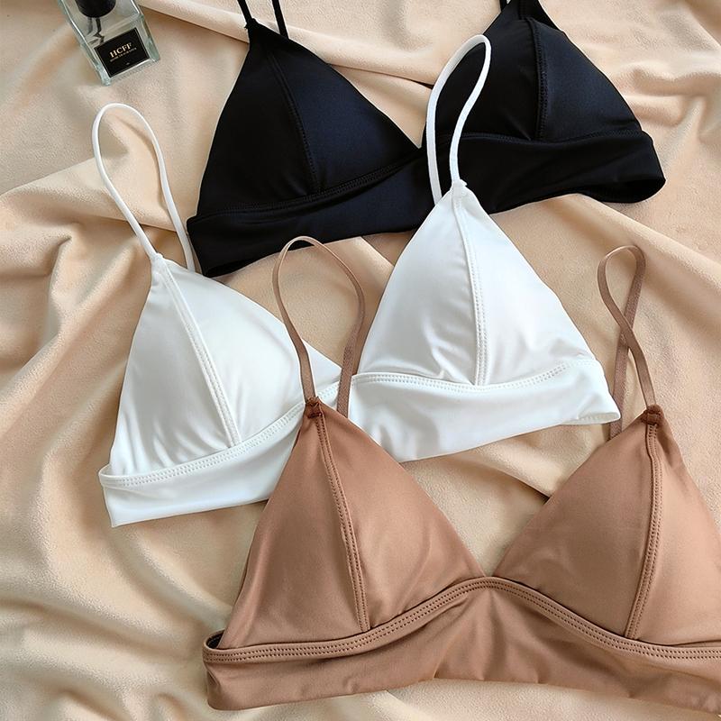 Сексуальное женское нижнее белье с леопардовым принтом, бюстгальтер с треугольными чашками, классическое бесшовное нижнее белье с открытой спиной, французский глубокий V-образный вырез, беспроводной бюстгальтер