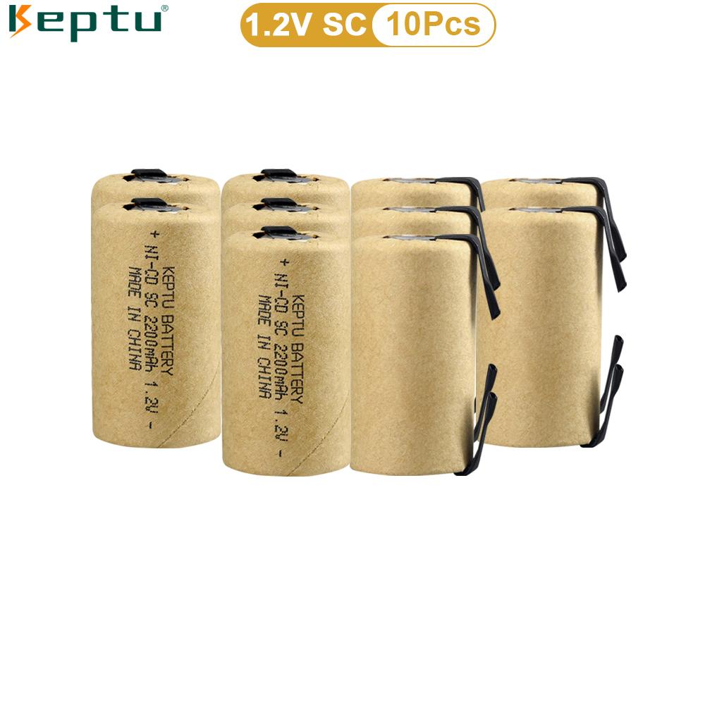 Аккумулятор высокой мощности KEPTU 1,2 В 2200 мАч Ni-CD для отверток и электродрелей – 10C Sub C, долговечный и перезаряжаемый