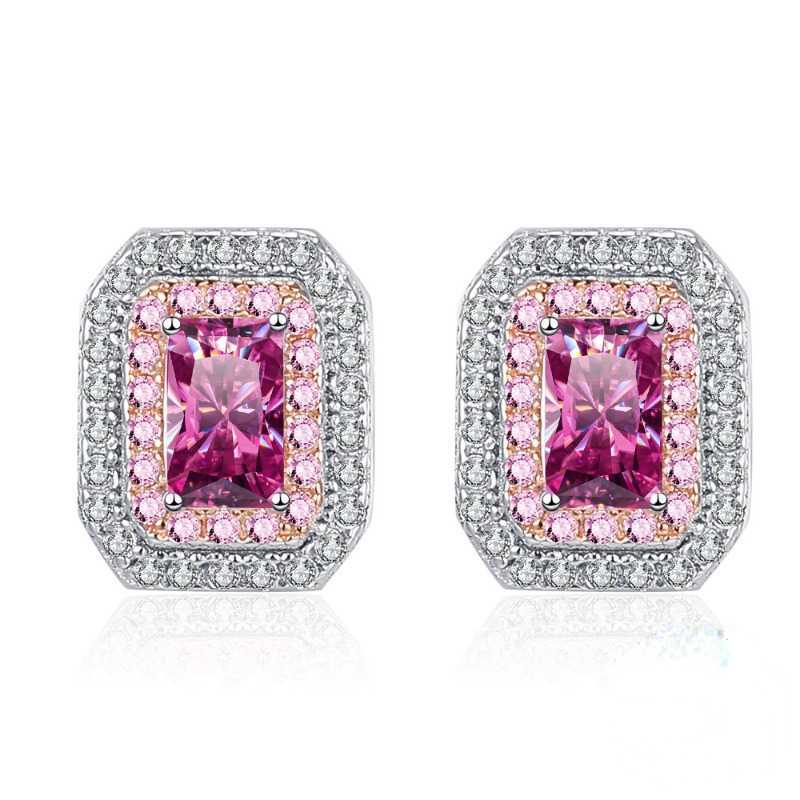 SACEGEMS Certified 0.5ct D Color Moissanite Stud Earrings for Women Diamond Ear Studs 925 Sterling Silver Wedding Jewelry GRA