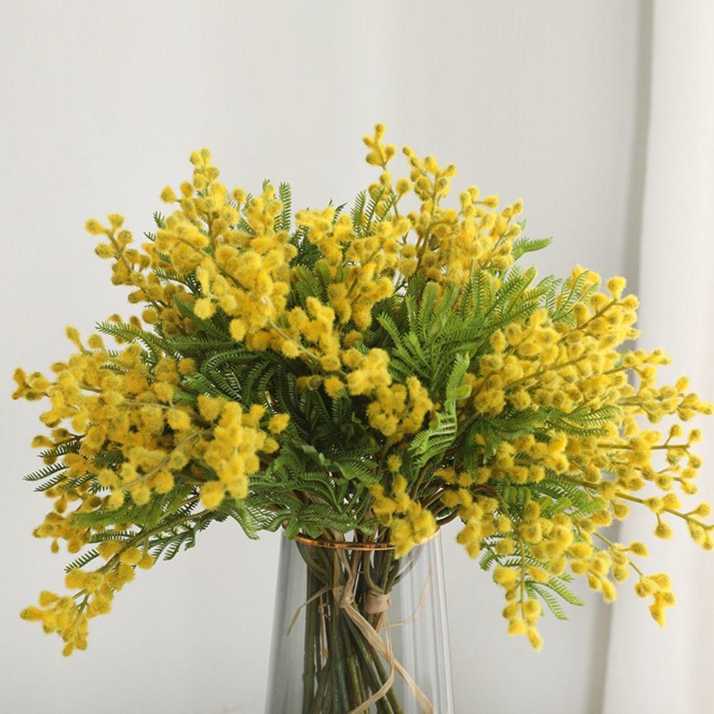 Mimosa Spray Fruit Branch For Home Decor Artificial Plant Fake Acacia Fake Flower Artificial Flower