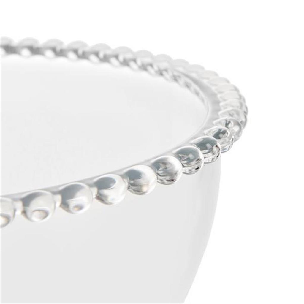 Arow Большая стеклянная сервировочная миска с бусинами, 20x20x14 см