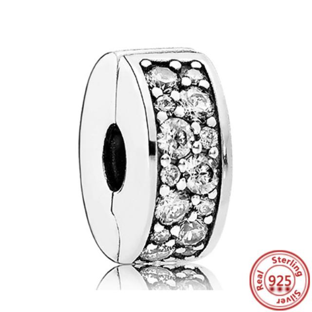 925 Silver Animal Character Love Series Clip Beads Pendant Fit Original  Charm Accessories Bracelet for Women DIY Jewelry