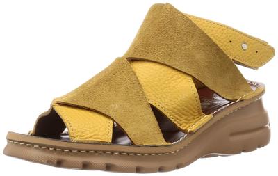 Сандалии из японской натуральной кожи Comfort 3410048 Желтые 22 см [Yosuke] Женские