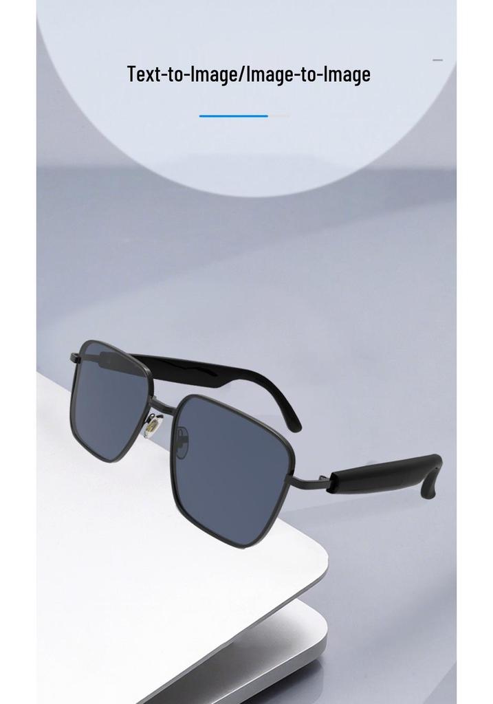 AI Bluetooth Translator Glasses: Next-Gen Sports Sunglasses with Smart Music Playback and Call Functionality.