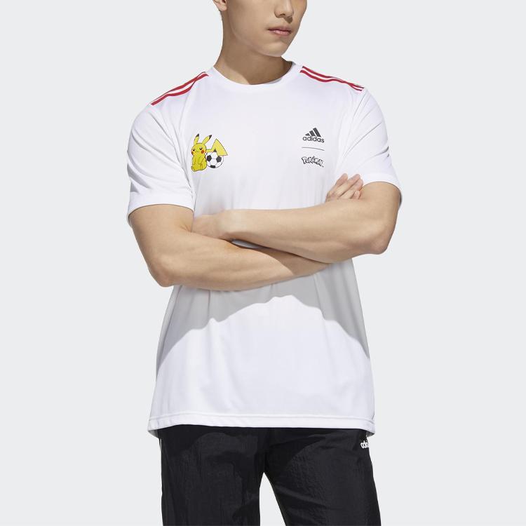 Adidas X Pokemon Co-Branded Jersey Tee With Print Men Tops White GN3002
