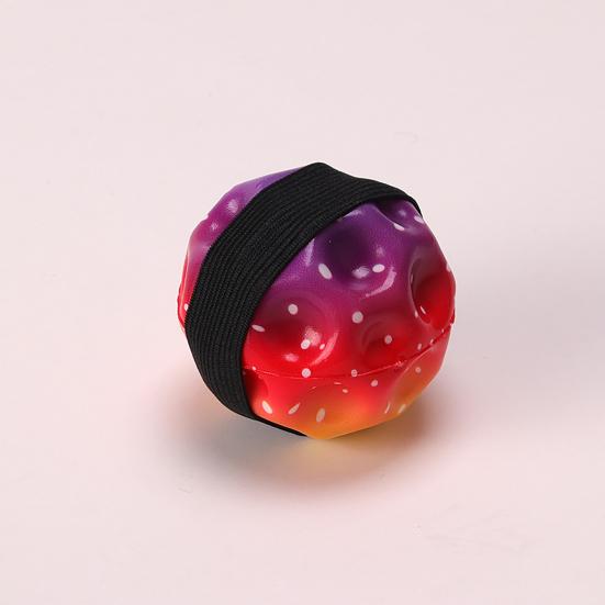 Rainbow Stress Ball with Wristband Rope Stress Relief Ball Squeeze Toy Focus Aid Anti-anxiety Fidget Ball Hand Relaxation