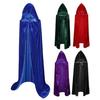 Halloween Adults Cloak Cape Golden Velvet Cosplay Hooded Robe Full Length Dress Coat Witch Vampires Halloween Costume Accessories