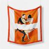 53cm Twill Silk Scarf Woman Lover Dancer Print Square Scarves Wraps Bandana Small Hijab Foulards Lady Tie Headband Neckerchief