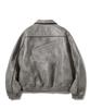 Phyps Motorcycle Engineered Leather Piping Motorcycle Jacket Gray