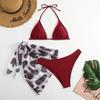 Sexy Swimsuit Female 3 Packs Micro Bikini Print High Waisted Bikini Set Women Swimwear Bathing Suit Brazlian Biquini Swimming Suit