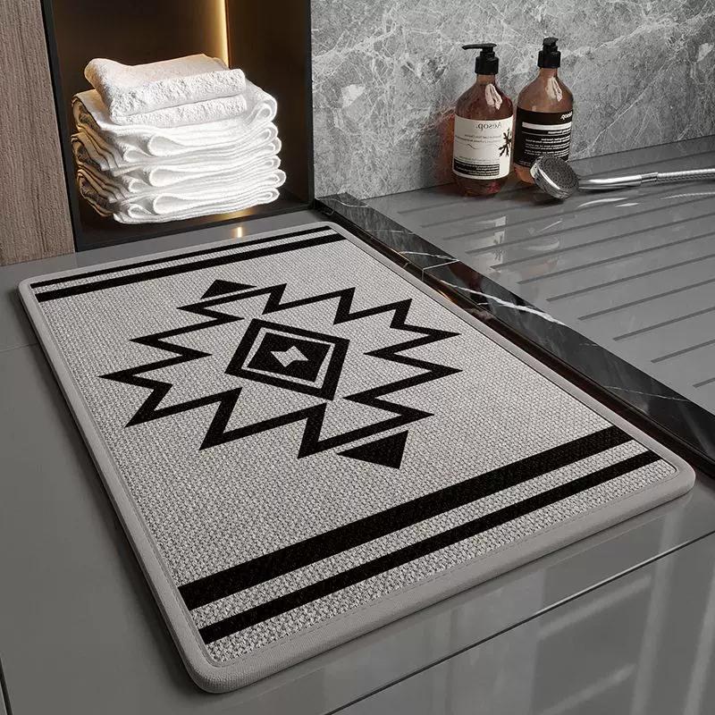 German Precision Bathroom Floor Mat, Makeup Room Absorbent Cooling Mat, Toilet Entrance Non-Slip Mat, Quick-Drying Bathroom Floor Mat