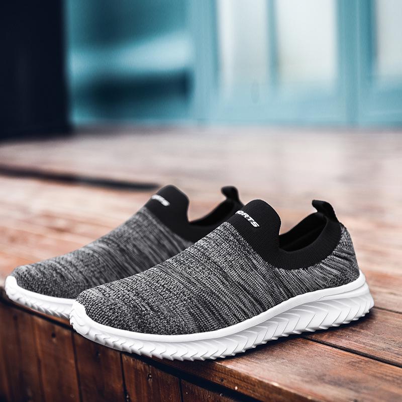 Унисекс дышащие слипоны из Flyknit для бега - Низкие кроссовки-носки для весны/лета
