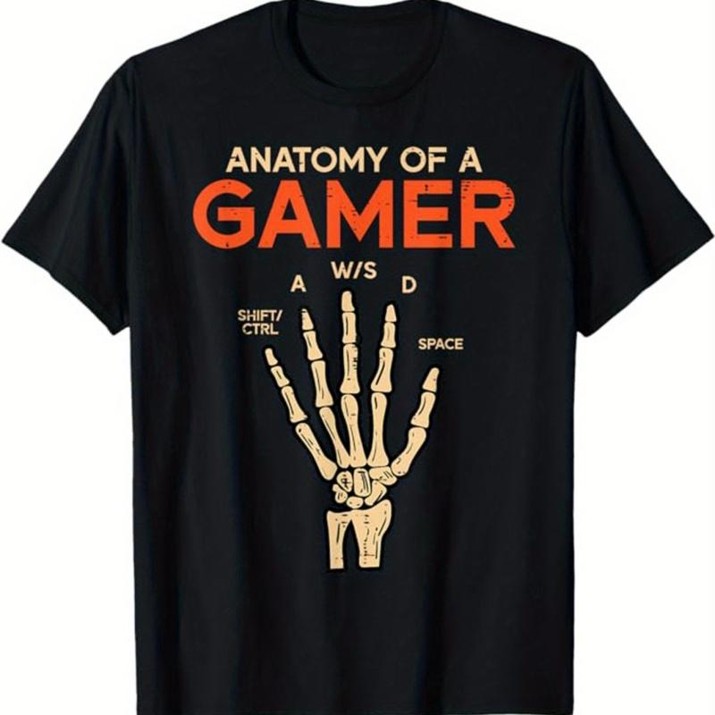 Cotton Gamer Boy Tshirt Unisex Gamepad Graphic Tees Fashion Casual Oversized Short Sleeve Tops Round Neck Streetwear Tshirt
