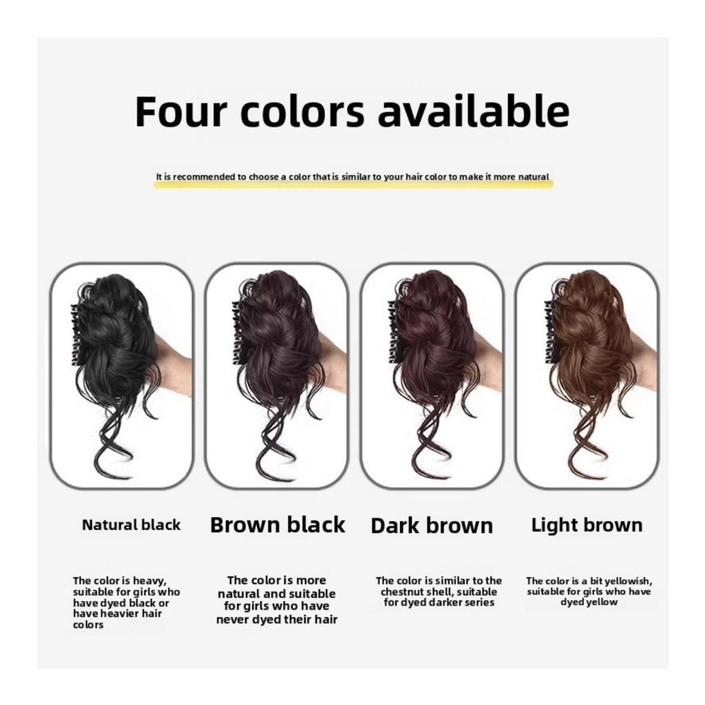 Ladies' Elegant Heat-resistant Synthetic Fiber Hair Clip Style Ponytail - Suitable for Natural Simulation and Firm Fixation Headwear for Weddings