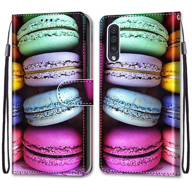 Флип-чехол для Etui Samsung Galaxy A50 A30s A50s A 50, кожаный чехол-бумажник с магнитом, чехол для телефона с милым котом и собакой, бампер Carcasa Girl