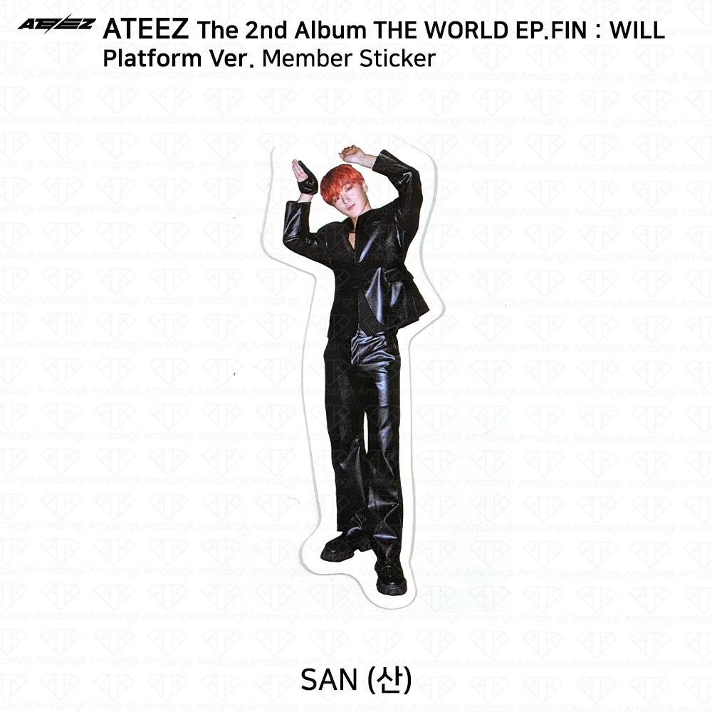 ATEEZ Второй альбом WORLD EP.FIN WILL Platform Ver. Наклейка Polaroid для фотокарточек