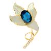 New Rhinestone Enamel Lily Flower Brooch