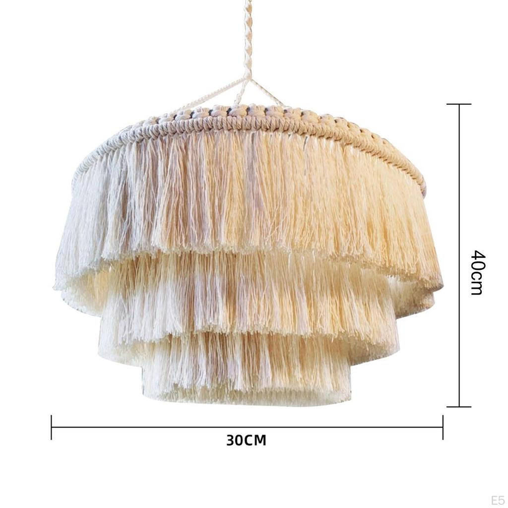 Handcrafted Boho Macrame Pendant Light Fixture for Modern Home Decor