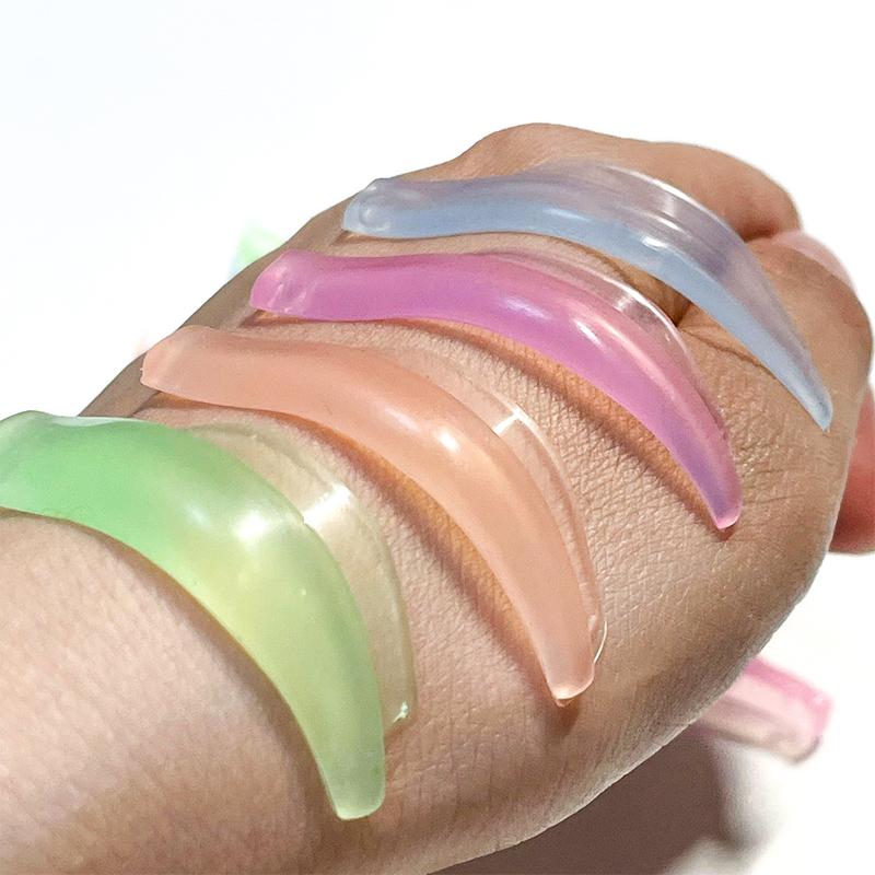 4 пары силиконовых подушечек для ламинирования ресниц, цветные, многоразовые, патчи для завивки накладных ресниц, щиток для ламинирования ресниц