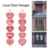 1 Pair Valentine's Day Red Heart Door Sign Decoration Paper Love Heart