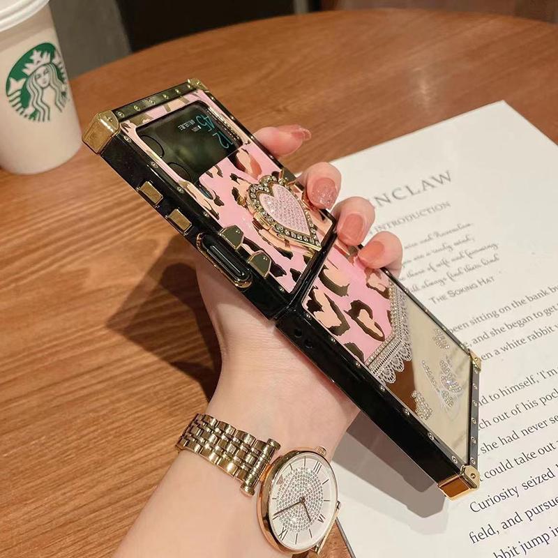 Милый чехол-кронштейн в форме сердца со стразами для Samsung Galaxy Z Flip 4 3 S22 S21 ultra A33 A53 A52 A22 A32 A23 A51/iphone 14 pro max 14 13 12/Redmi