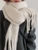 20*200cm Small Long Cashmere Scarf Women Thick Winter Warm Solid Color Shawl Wraps Tassel Hijab Stoles Foulard Femme Pashmina