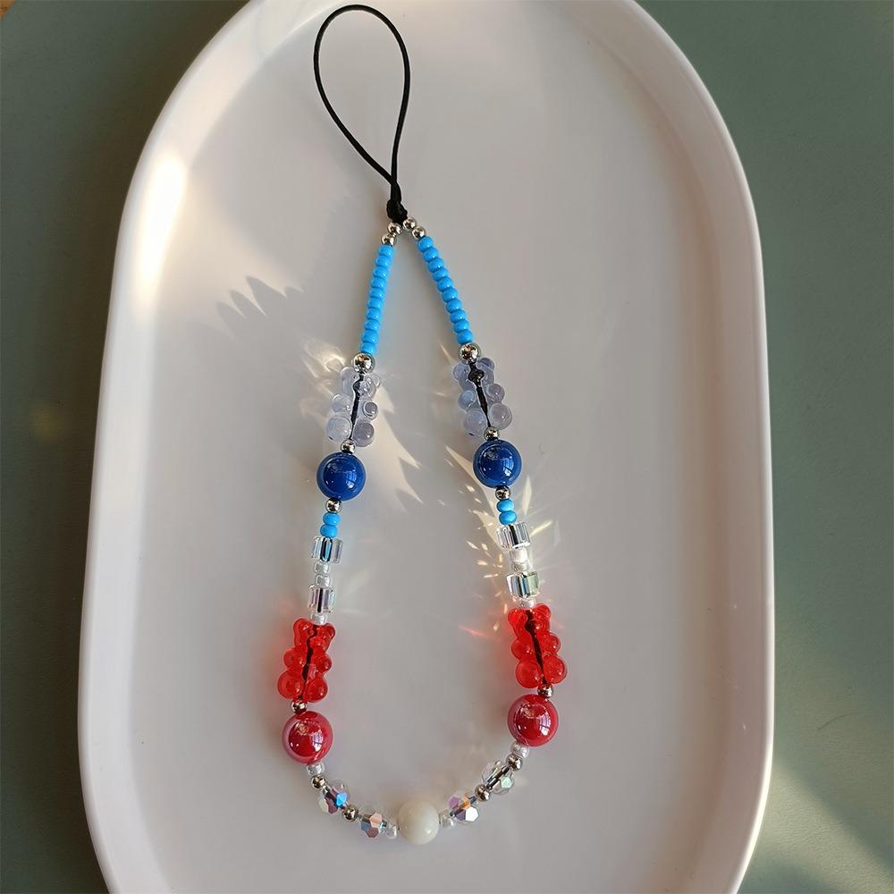 Phone Charm 32cm+5cm Bear Phone Lanyard Phone Bracelet Aesthetic Wrist Strap