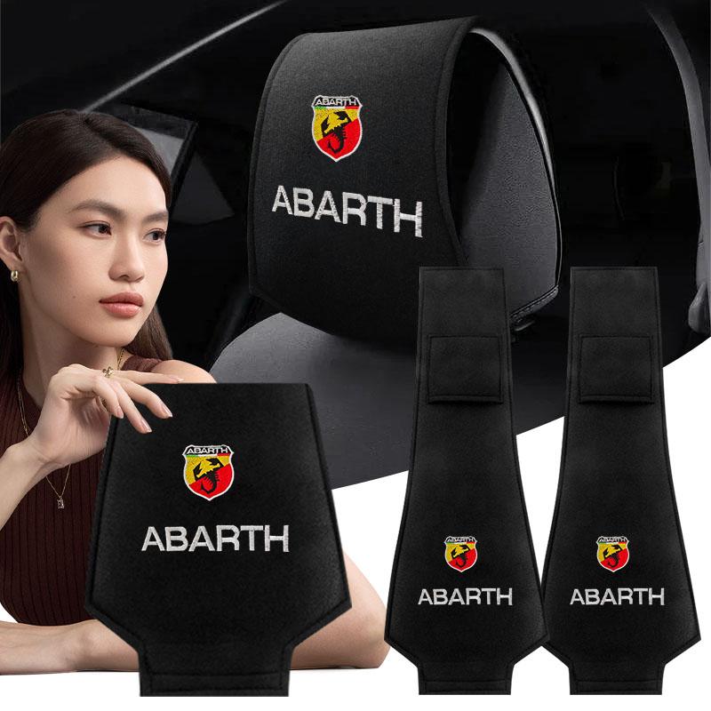1/2Pcs Car Headrest Cover Seat Head Pillow Neck Headrest Cover For Abbas FIAT 500 FR Stilo Doblo Tipo Lancia Musa Grande WT1