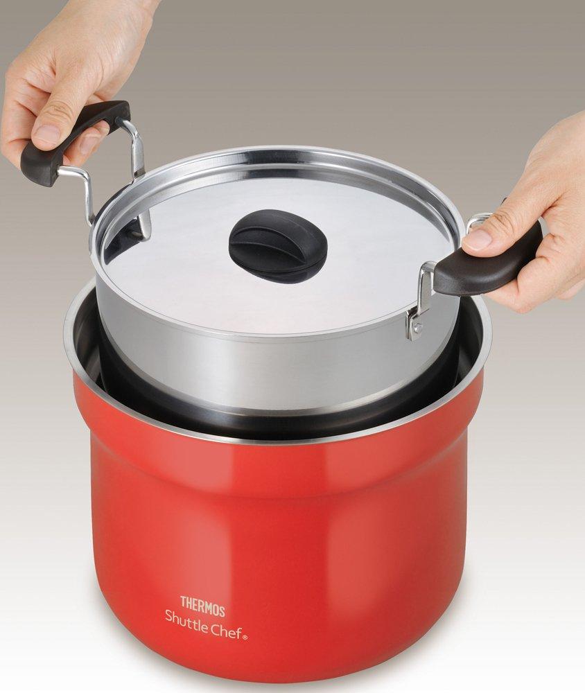 Термос-кастрюля с вакуумной изоляцией Thermos Shuttle Chef 4,3 л [4-6 порций] Томатный KBF-4501 TOM