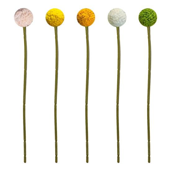 Юшэн Искусственный Цветочный Шар Реалистичный Устойчивый к УФ-излучению Искусственный Шар из Хризантем Свадебная Вечеринка В помещении На улице Настольное Украшение Искусственный Одуванчик