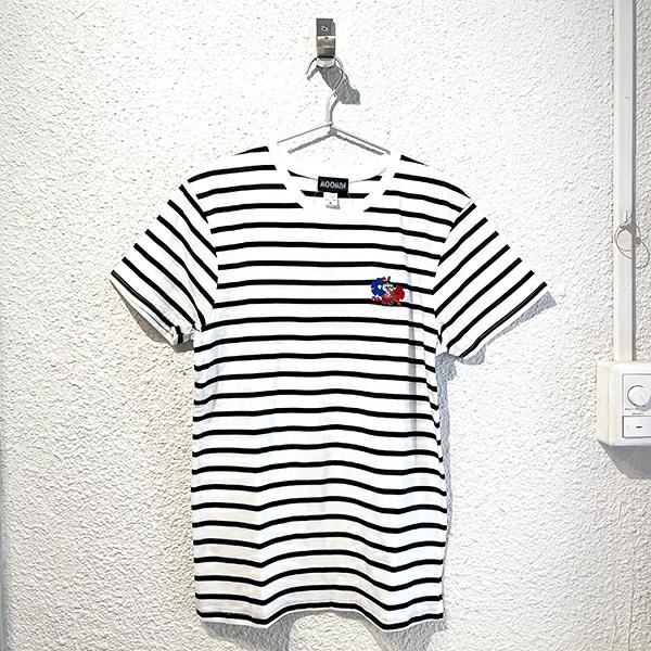 Moomin Little My Embroidered Border T-Shirt White/Black Kesacak Series