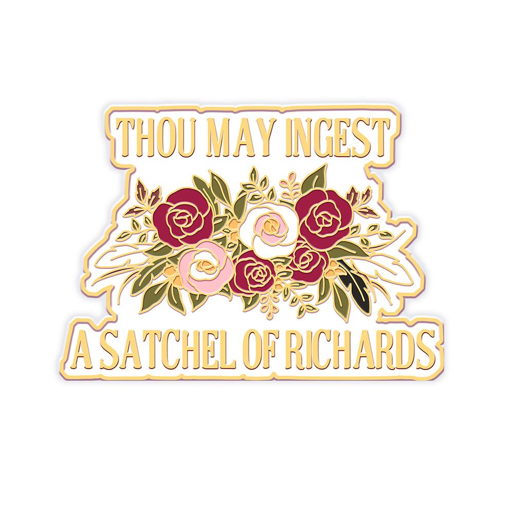 Flower Funny Quotatio Enamel Pin Movie Brooches Bag Lapel Pin Cartoon Holiday Backpack Decoration Jewelry Gift for  Friends