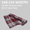 Bigreams Unstitched Cotton Christmas Tartan Check Shirt Fabric For Men's (58" Inch Width)