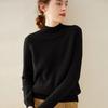 Women's Cashmere Half-High Collar Sweater - Thickened Wool Knit Base Layer for Autumn/Winter