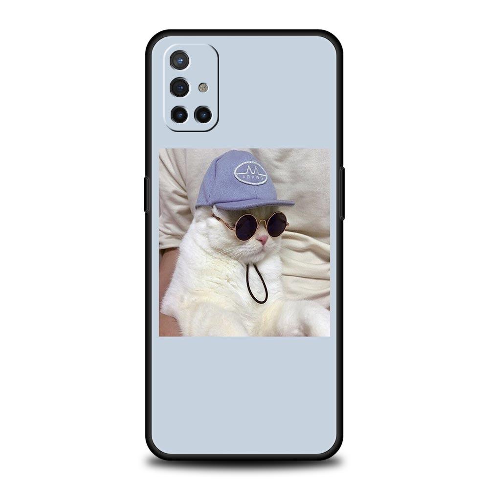 Cute Puppy Cat Phone Case For OnePlus 12 11 10 9 8 7 7T Pro 12R 10R 9RT 9R 8T Nord N100 N200 N10 2T CE 2 5G Soft Black Cover